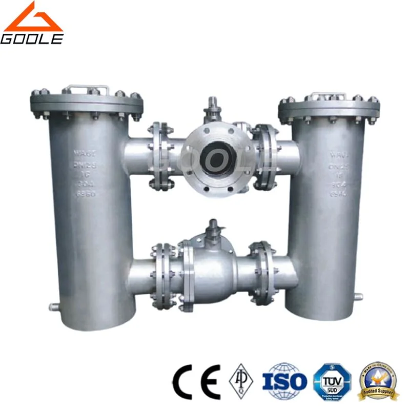 Duplex Oil Strainer/Duplex Oil Filter/with Three Way Ball Valve/ Plug Valve/Butterfly Valve